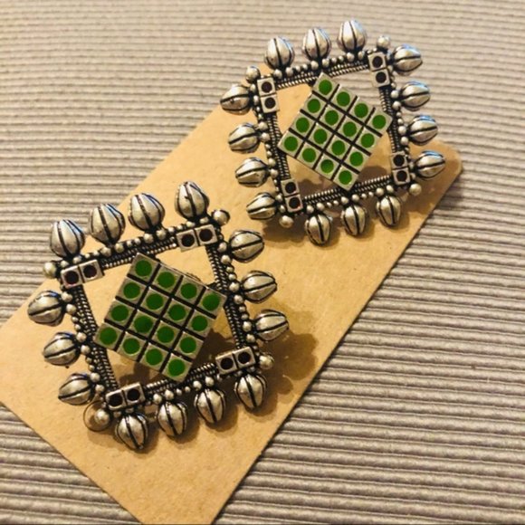 Elegant Hand Made German Silver Earrings Ethnic - Gorgeous Jewellery - Picture 8 of 9